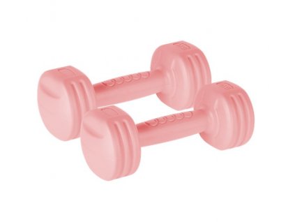Posilňovacie činky 2x1kg, REBEL ACTIVE RBA-2305, ružové