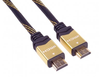 Kabel PremiumCord GOLD HDMI 1,5m High Speed + Ethernet, zlacené konektory