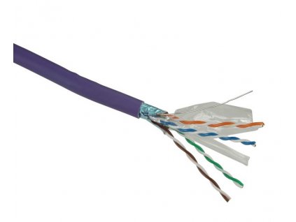 Solarix kabel CAT6 FTP drát 500m cívka LSOH, SXKD-6-FTP-LSOH