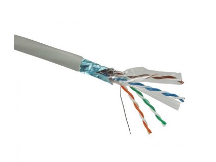 Solarix kabel CAT6 FTP drát 500m cívka PVC, SXKD-6-FTP-PVC