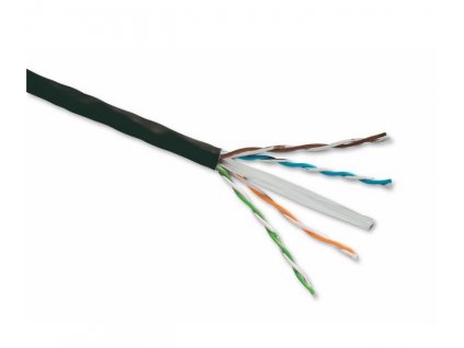 Solarix kabel CAT6 UTP drát 500m cívka PE venkovní, SXKD-6-UTP-PE