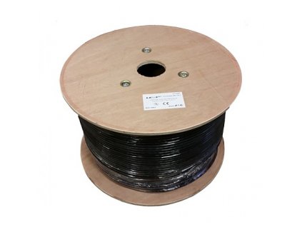 Kabel LEXI-Net FTP Cat5e drát 305m venkovní dvouplášť PVC+PE černý