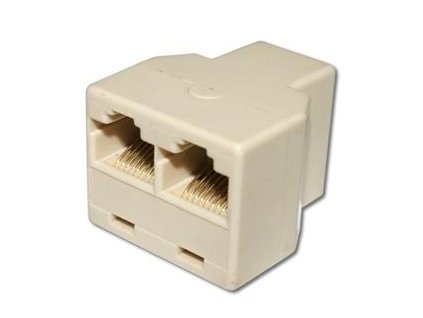 Rozbočovač UTP cat.5e 1 na 2 RJ45 (rozdvojka)