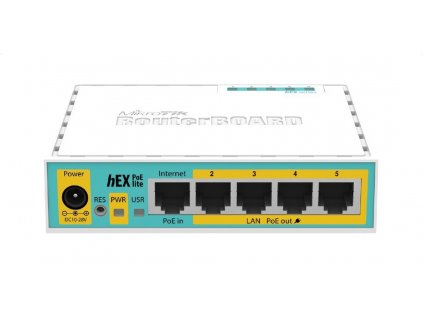 MikroTik RouterBOARD RB750UPr2, hEX PoE lite, 64 MB RAM, 400 MHz, 5x LAN,1x USB, PoE, ROS L4