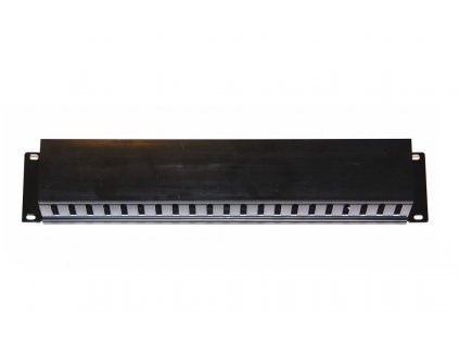 Vyvazovací panel 19" 2U jednostranný, plastový kanál 8x6 cm