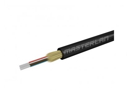 Masterlan DROPX optický kabel - 12vl 9/125, SM, LSZH, černá, G657A2, 1m