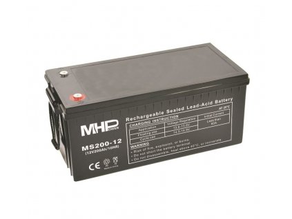 MHPower MS200-12 olověný akumulátor AGM 12V/200Ah, Terminál T3 - M8
