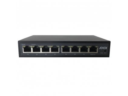 ADEX ADS208GRP-VPO Reverzní Variable PoE Switch 8x Gbit Port, Web Managed, Metal