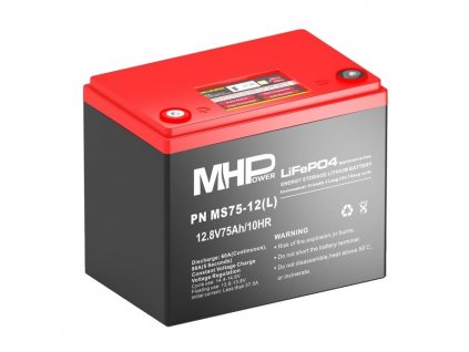 MHPower MS75-12(L) Lithium baterie LiFePO4 12V/75Ah, Terminál LC5 - M8