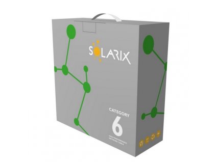 Solarix kabel CAT6 UTP drát 100m PVC, SXKD-6-UTP-PVC