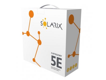 Solarix kabel CAT5E FTP drát 100m PE venkovní, SXKD-5E-FTP-PE