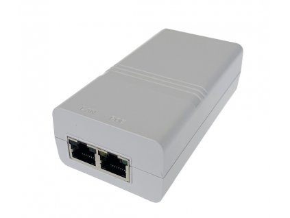 MaxLink PI30W PoE injektor - 802.3af/at, 52V, 580mA, 30W, 1Gbit, bílý