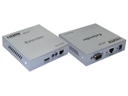 PremiumCord HDMI HDBaseT 4K extender na 100m, over IP, jeden vysílač na více přijímačů