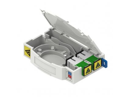 DIN BOX 2xSC Simplex, plastový s držáky na ochrany svárů
