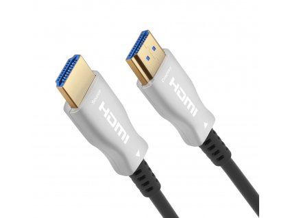 PremiumCord 15m, optický fiber High Speed with Ether. 4K@60Hz kabel, M/M, zlacené konektory
