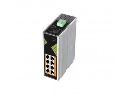 Conexpro GNT-IG1008GP-DC, Průmyslový PoE switch na DIN lištu, 8x LAN, 8x PoE