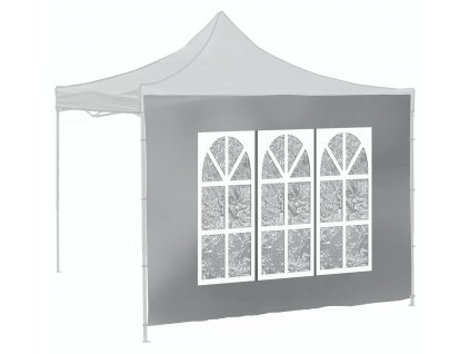Bočnice pro párty stan WINDOW 2x3m 420D šedá WATERPROOF