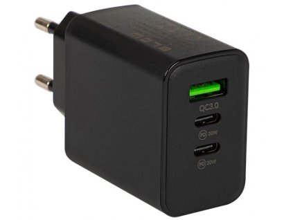 BLOW 76-011 QC3.0 nabíjačka, 2x USB-C, 1x USB 5V/9V 40W