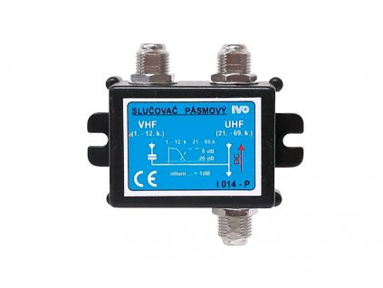 IVO I014-P slučovač VHF/UHF 1x DC průchozí přes UHF vstup