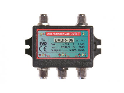 Ivo DVBR-06 aktivní rozbočovač 4x výstup"F" 20dB zisk