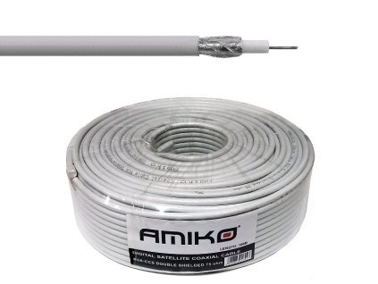Koaxiální kabel Amiko RG6-CCS / 100m / 6,8 mm