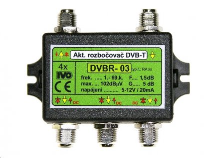 Ivo DVBR-03 aktivní rozbočovač 4x výstup"F" 5dB zisk