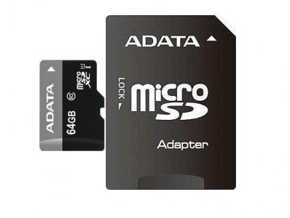 64GB ADATA MicroSDXC Premier class 10 s adaptérem