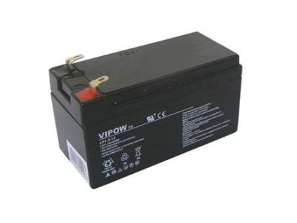 Baterie olověná  12V /  1,3Ah  VIPOW bezúdržbový akumulátor