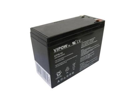 Baterie olověná  12V / 10Ah  VIPOW bezúdržbový akumulátor