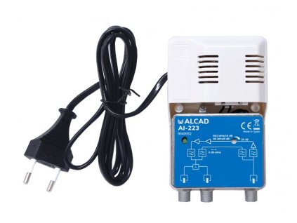 Alcad AI - 223 linkový zesilovač se 2 výstupy / G=25dB
