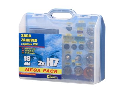 Žárovky 12V servisní box MEGA H7+H7+pojistky