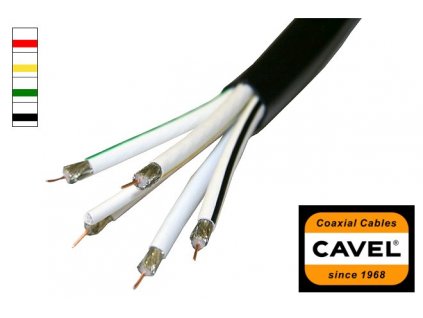 Koaxiální kabel CAVEL 5x DG80M venkovní - metráž