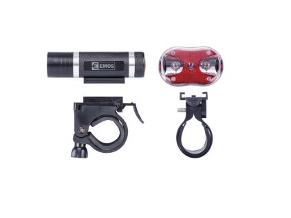 Svítilna na kolo SET 1+3x LED, na 3+2x AAA, přední+zadní