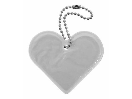 Přívěšek reflexní SRDCE - stříbrný