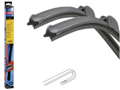 Stěrače FLAT SET (HOOK) 530+480mm OCT I/FAB I