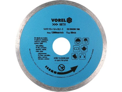 Kotouč diamantový 115 x 22,2 x 1,6 mm plný TO-08731