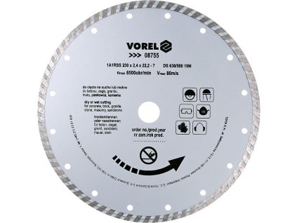 Kotouč diamantový 230 x 22,2 x 2,4 mm turbo TO-08755