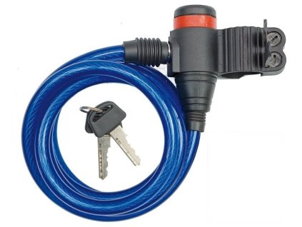 Zámek jízdního kola 1,8 m x 10 mm modrý