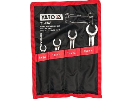 Sada klíčů prstencových 4ks 8-17 mm polootevřené