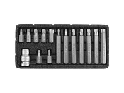 Sada bitů 15 ks TORX s otvorem box