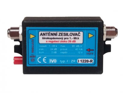 Ivo I1220-R zesilovač 20 dB s regulací zisku