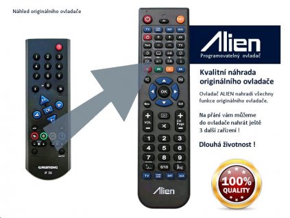 Dálkový ovladač ALIEN Grundig TP715