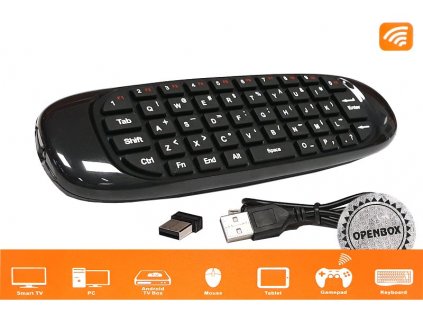 OPENBOX Airmouse bezdrátové dálkové ovládání s QWERTY klávesnicí