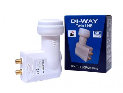 DI-WAY LNB TWIN 0,1dB WHITE LEOPARD LINE