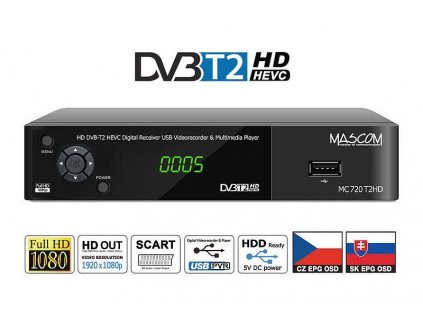 MASCOM MC720T2 HD DVB-T2 H.265/HEVC
