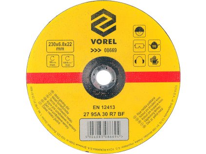 Kotouč na kov 230 x 22 x 6,8 mm vypouklý brusný