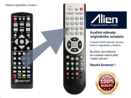 Dálkový ovladač ALIEN STB CABLETECH URZ0336A náhrada