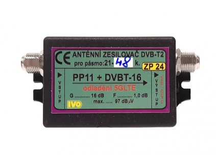 Ivo ZP24-X DVB-T2 zesilovač 16dB (5-12V) / 21-48.k / 5G LTE