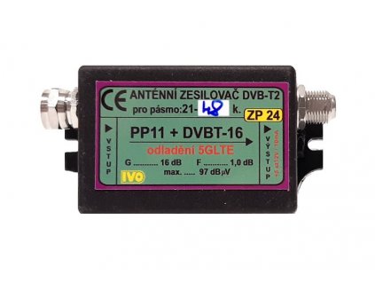 Ivo ZP24-X DVB-T2 zesilovač 16dB (5-12V) / 21-48.k / 5G LTE