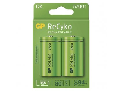Baterie GP ReCyko 5700 HR20 (D), krabička 2 kusy